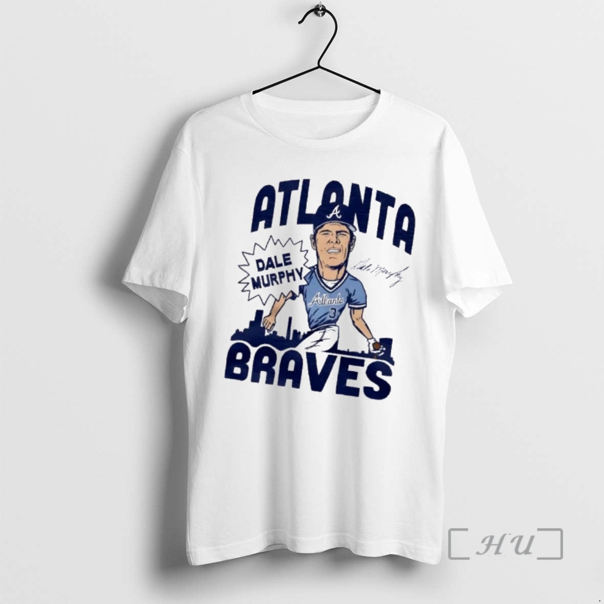 Officials Atlanta Braves Dale Murphy Swing Caricature Signature T-Shirts, Hoodie, Sweatshirt | HypeCrazeTee.com