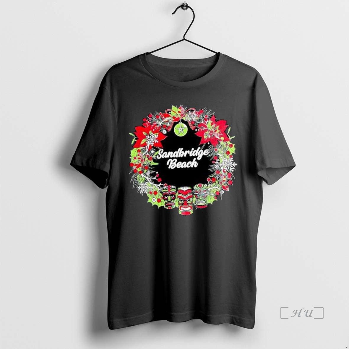 Officials Awesome Sandbridge Beach Christmas Wreath T-Shirts, Hoodie, Sweatshirt | HypeCrazeTee.com