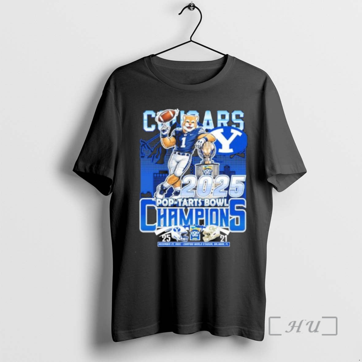 Officials Byu Cougars Mascot 2025 Pop Tarts Bowl Champions T-Shirts, Hoodie, Sweatshirt | HypeCrazeTee.com