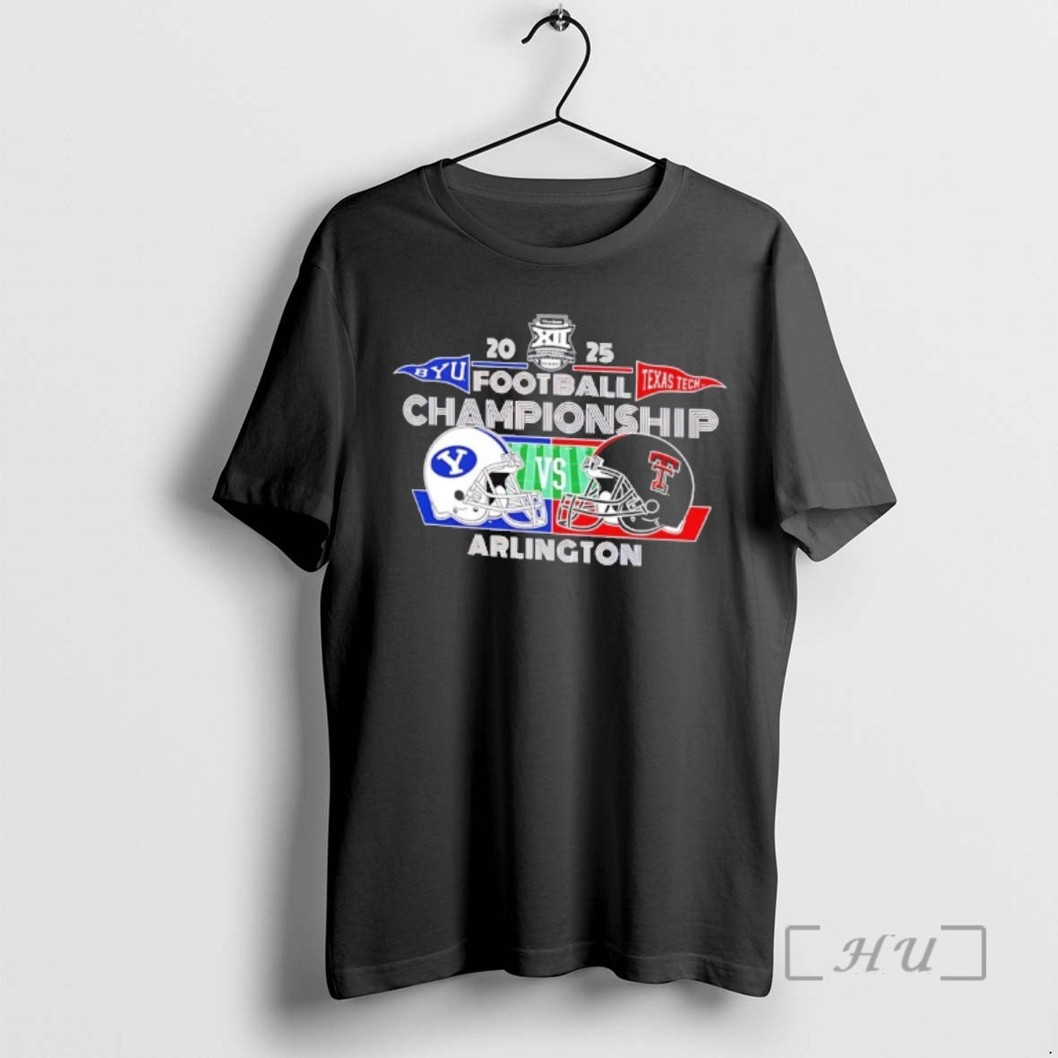 Officials Byu Vs Texas Tech 2025 Big 12 Championship Bound Dueling Helmets Premium T Shirts Hoodie, Sweatshirt