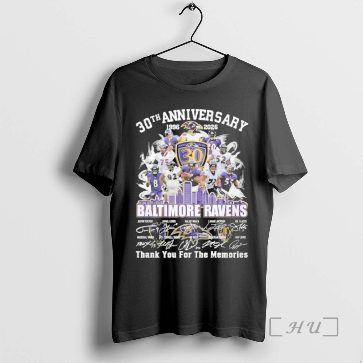 Officials Baltimore Ravens Team 30th Anniversary 1996 2026 Thank You For The Memories Premium T-Shirts, Hoodie, Sweatshirt