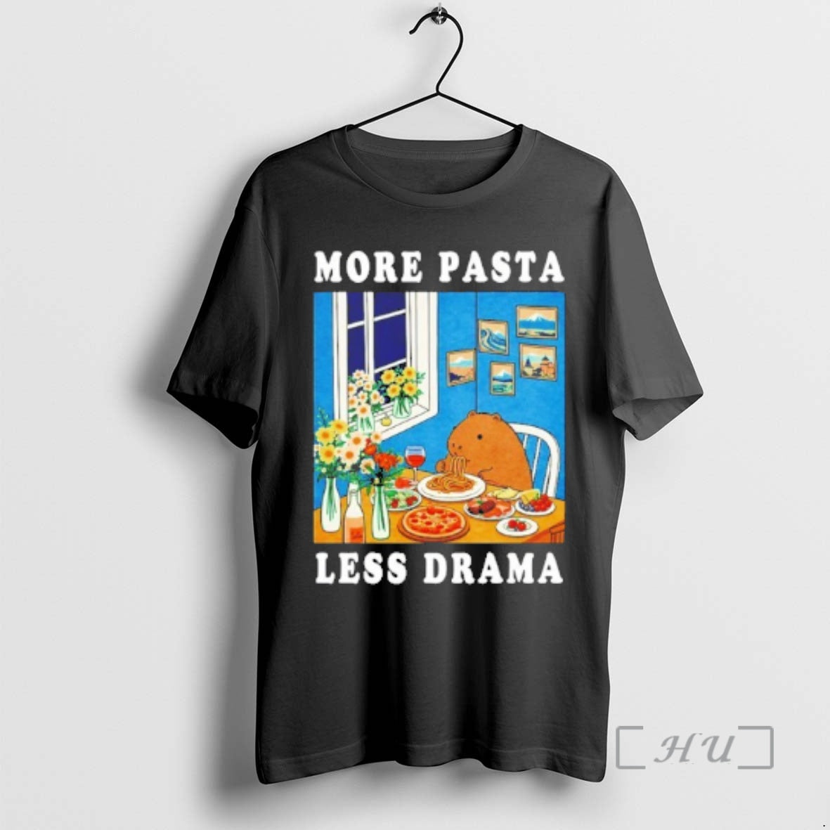 Officials Capybara_ef_bc_9amore Pasta Less Drama T-Shirts, Hoodie, Sweatshirt | HypeCrazeTee.com