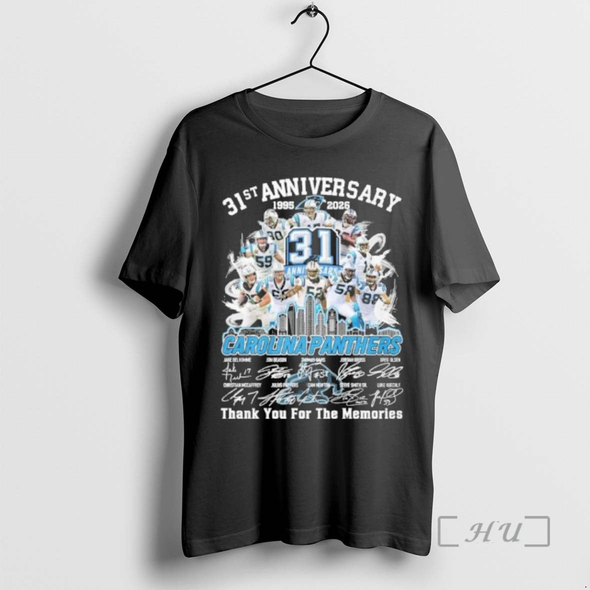 Officials Carolina Panthers Team 31st Anniversary 1995 2026 Thank You For The Memories Premium T-Shirts, Hoodie, Sweatshirt