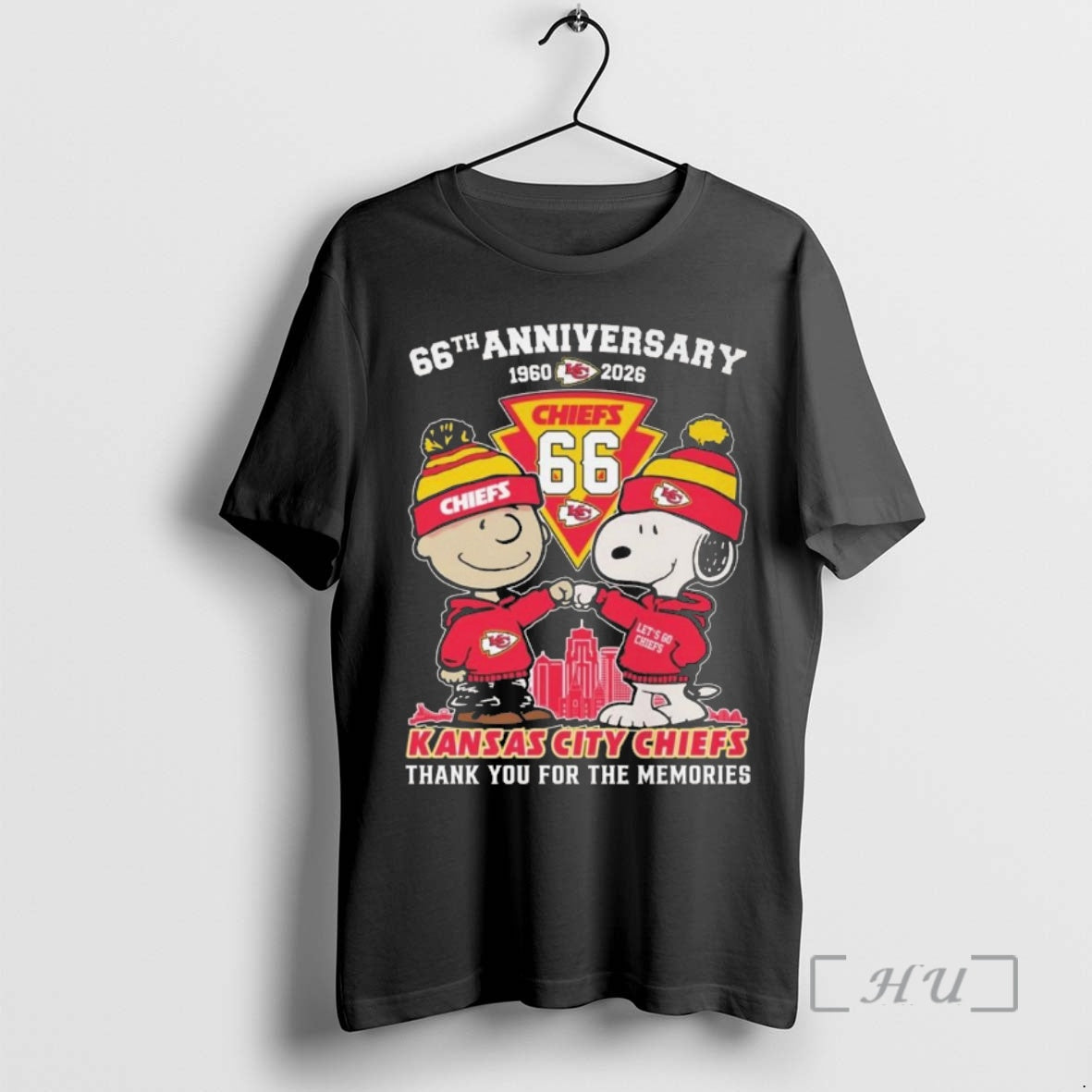 Officials Charlie Brown And Snoopy X Kansas City Chiefs 66th Anniversary 1960 2026 Thank You T-Shirts, Hoodie, Sweatshirt