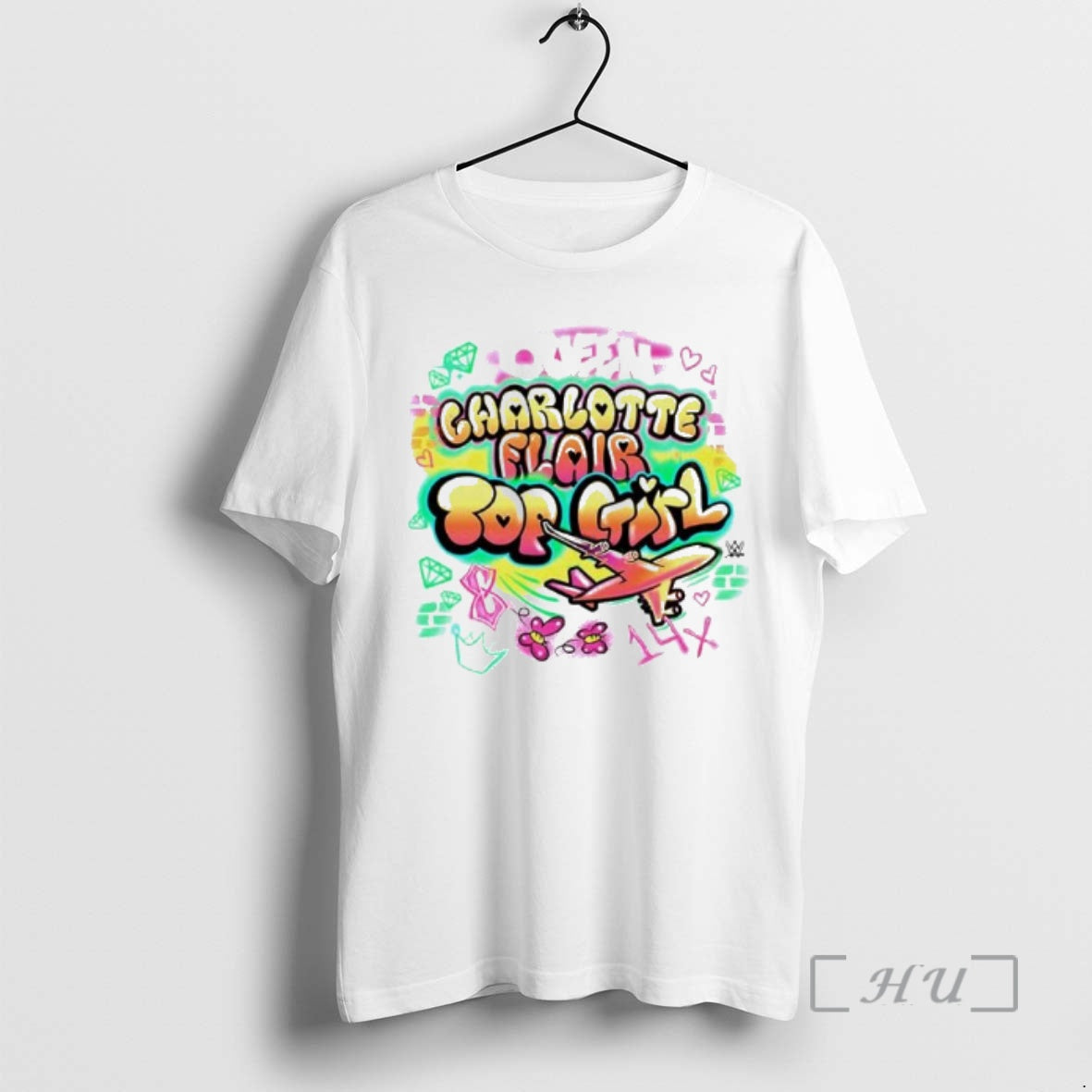 Officials Charlotte Flair Top Girl Graffiti Ornaments T-Shirts, Hoodie, Sweatshirt | HypeCrazeTee.com