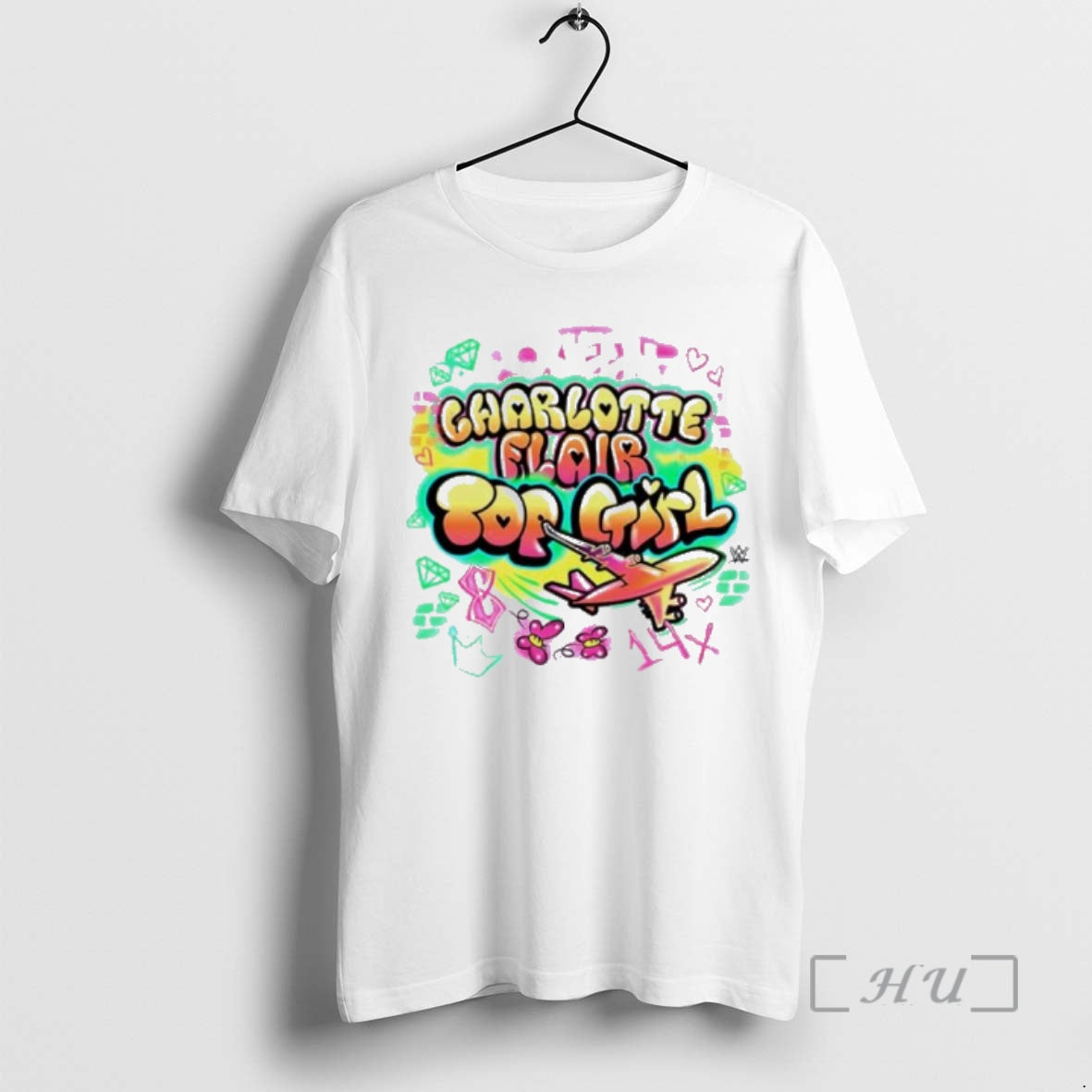 Officials Charlotte Flair Top Girl Graffiti T-Shirts, Hoodie, Sweatshirt | HypeCrazeTee.com