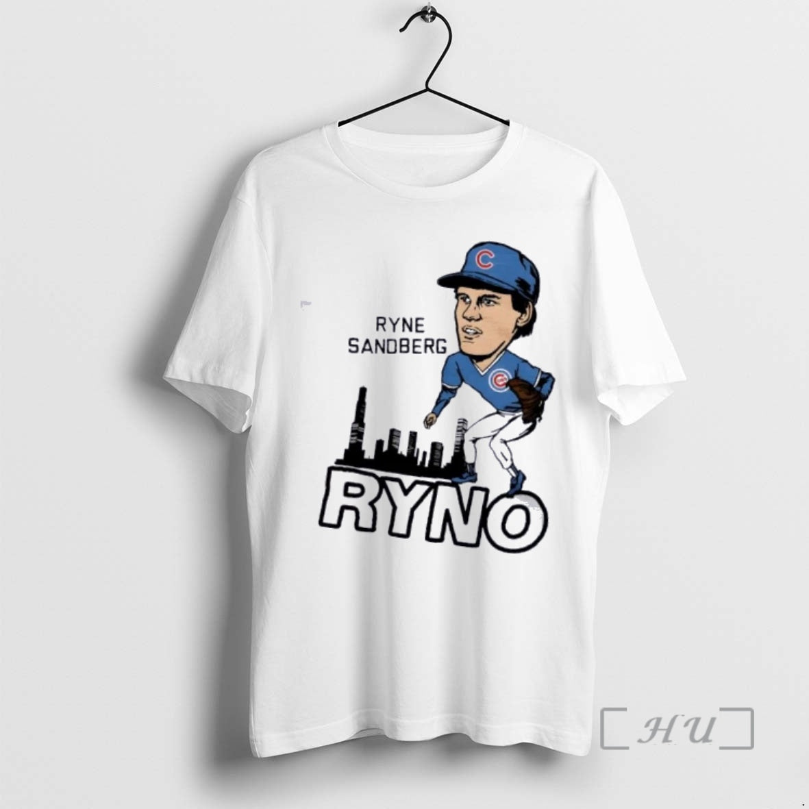 Officials Chicago Cubs Basketball Ryne Sandberg Ryno Skyline Signature T-Shirts, Hoodie, Sweatshirt | HypeCrazeTee.com