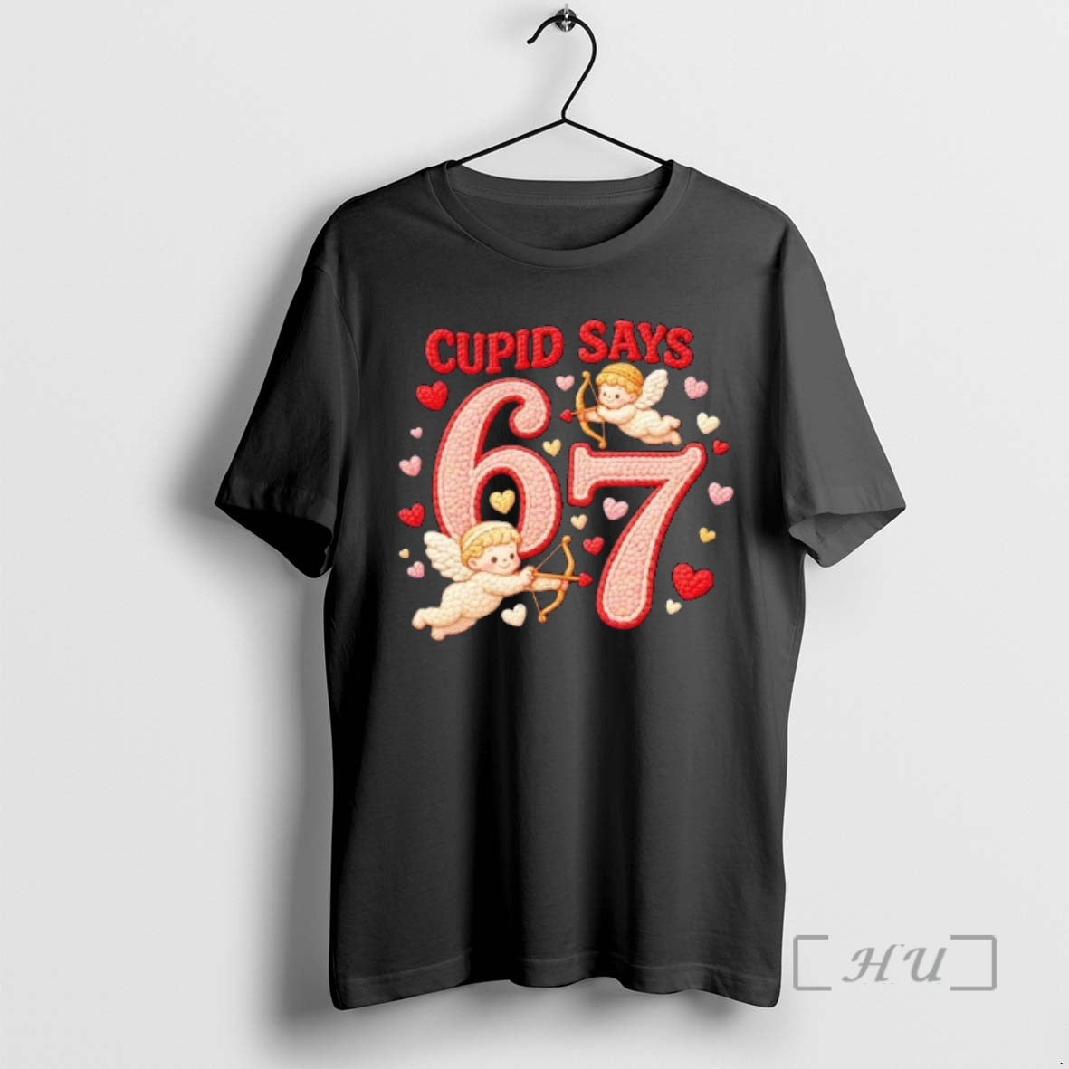 Officials Cupid Says 6 7 Valentines Day 67 Meme Cute T-Shirts, Hoodie, Sweatshirt | HypeCrazeTee.com