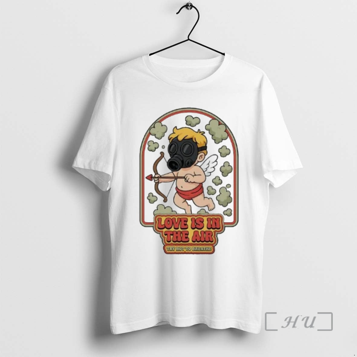 Officials Cupid Gas Clouds Love Is In The Air Try Not To Breathe Premium T-Shirts, Hoodie, Sweatshirt | HypeCrazeTee.com