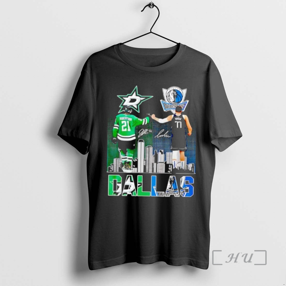 Officials Dallas Stars Jason Robertson Dallas Mavericks Luka Doncic 2025 T-Shirts, Hoodie, Sweatshirt | HypeCrazeTee.com