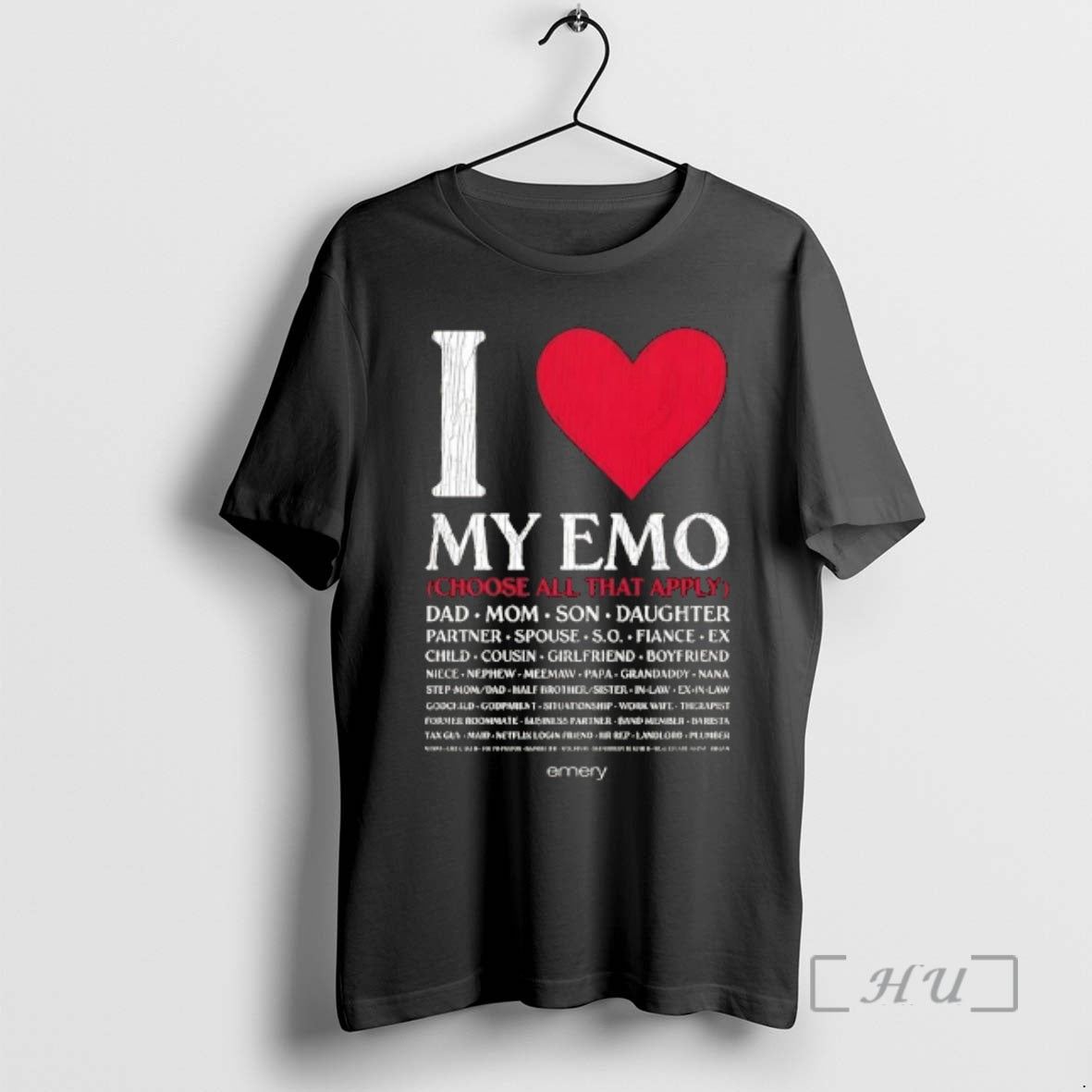 Officials Emery I Love My Emo T-Shirts, Hoodie, Sweatshirt | HypeCrazeTee.com