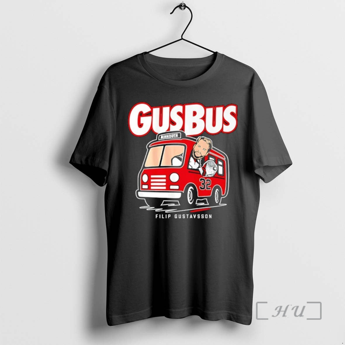 Officials Filip Gustavsson Minnesota Wild Hockey Hop On The Gus Bus Premium T Shirts Sweater Hoodie, Sweatshirt