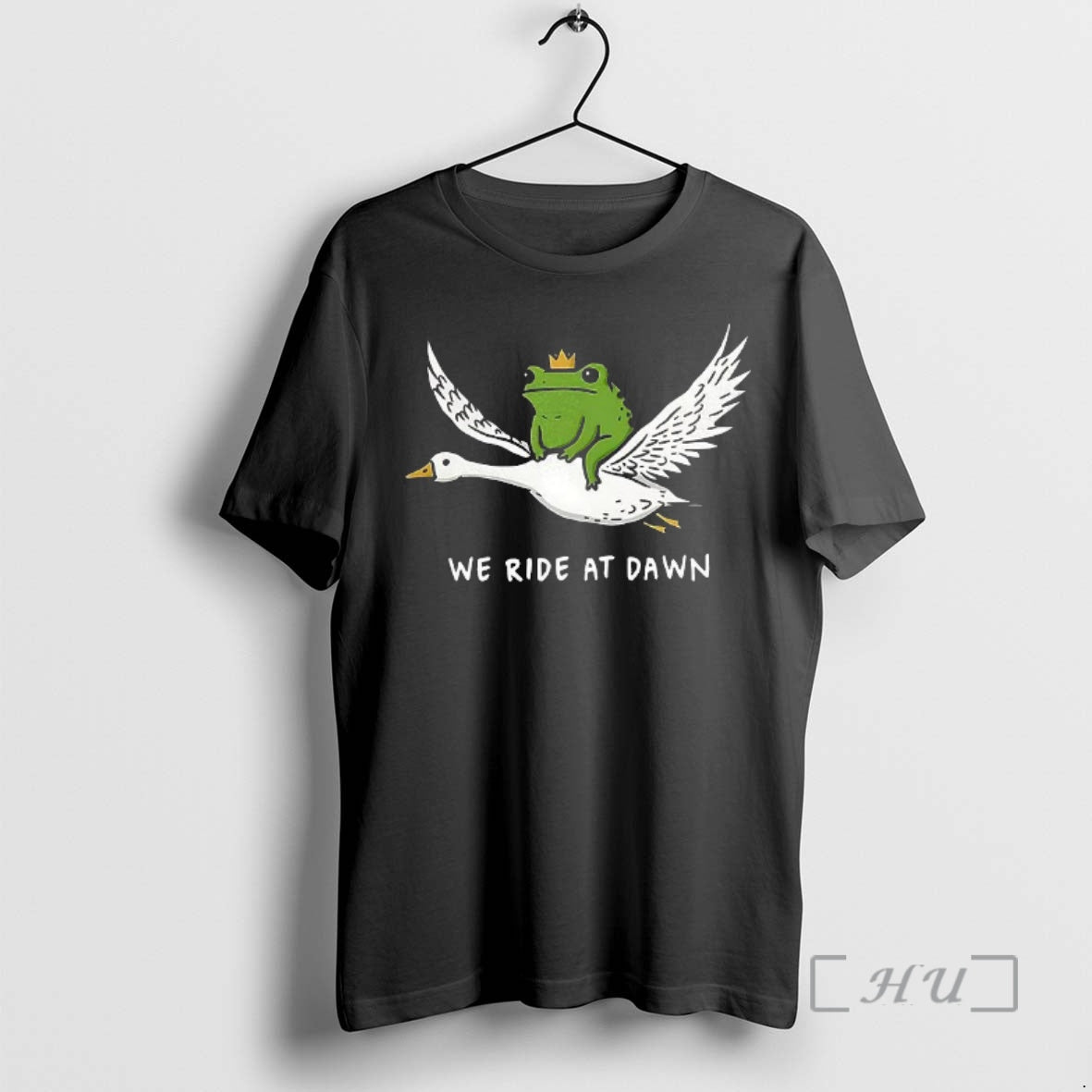 Officials Frog Riding Goose We Ride At Dawn Meme T-Shirts, Hoodie, Sweatshirt | HypeCrazeTee.com