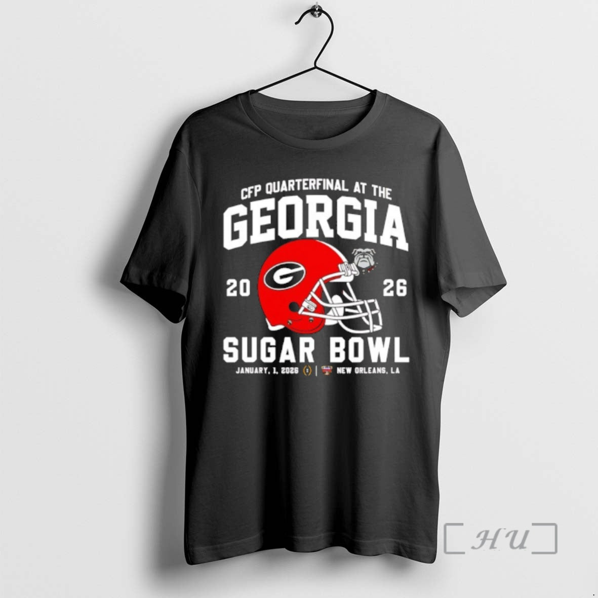 Officials Georgia Bulldogs 2026 Cfp Quarterfinal Sugar Bowl Helmet T-Shirts, Hoodie, Sweatshirt | HypeCrazeTee.com