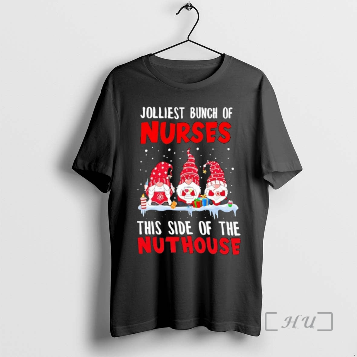 Officials Gnomes Jolliest Bunch Of Nurses This Side Of The Nuthouse Premium T Shirts Sweater Hoodie, Sweatshirt