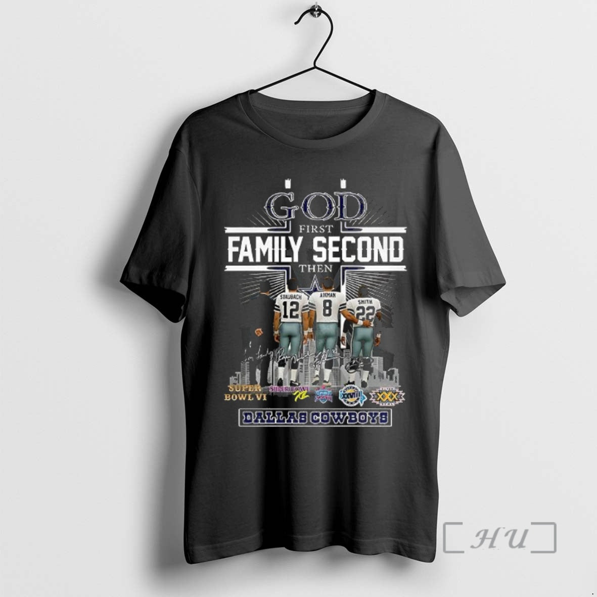 Officials God First Family Second Then Dallas Cowboys Signature T-Shirts, Hoodie, Sweatshirt | HypeCrazeTee.com