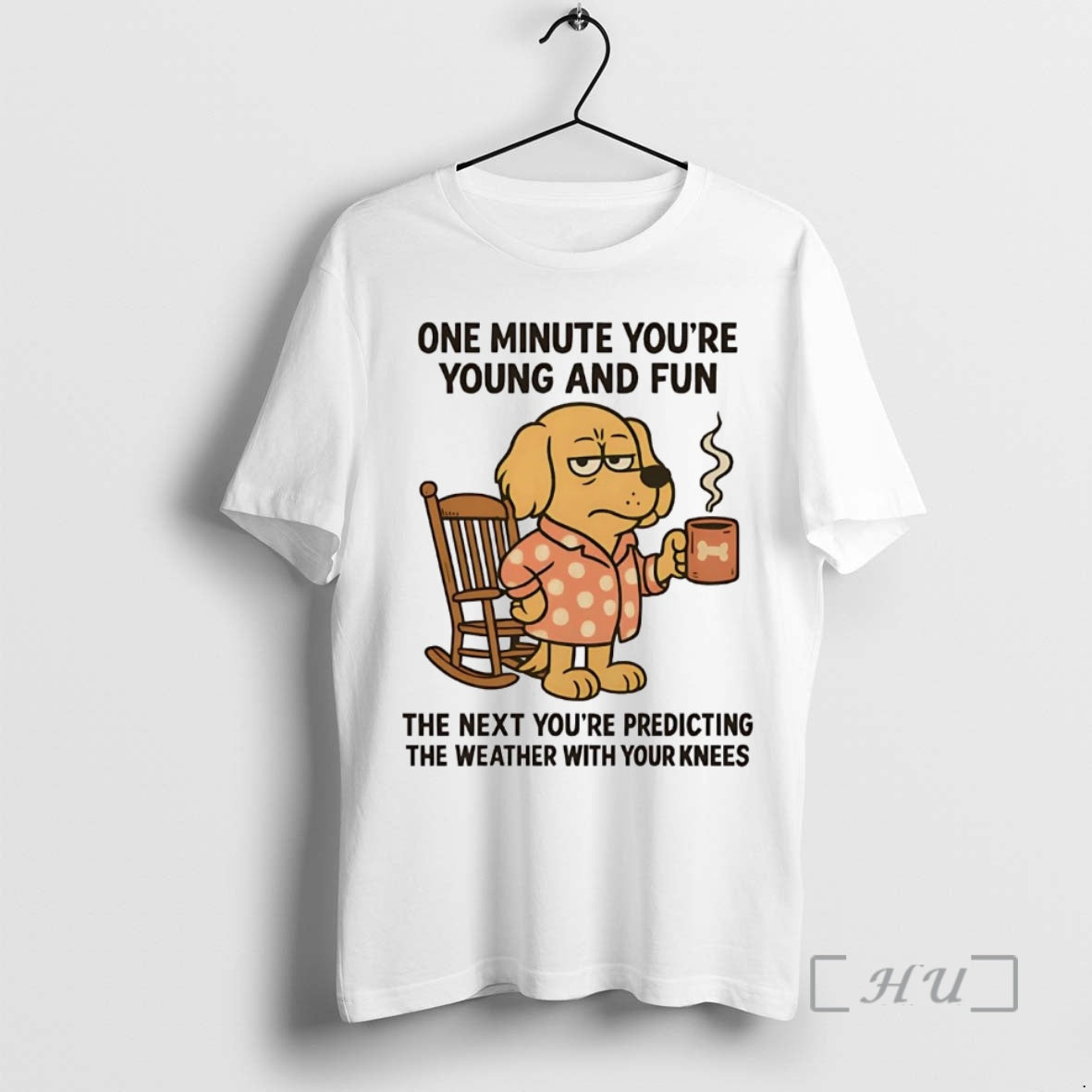 Officials Golden Retriever One Minute Youre Young And Fun T-Shirts, Hoodie, Sweatshirt | HypeCrazeTee.com