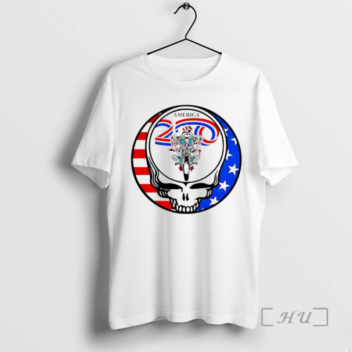 Officials Grateful Dead America Moto Sam Skeleton Riding Motorcycle T-Shirts, Hoodie, Sweatshirt | HypeCrazeTee.com