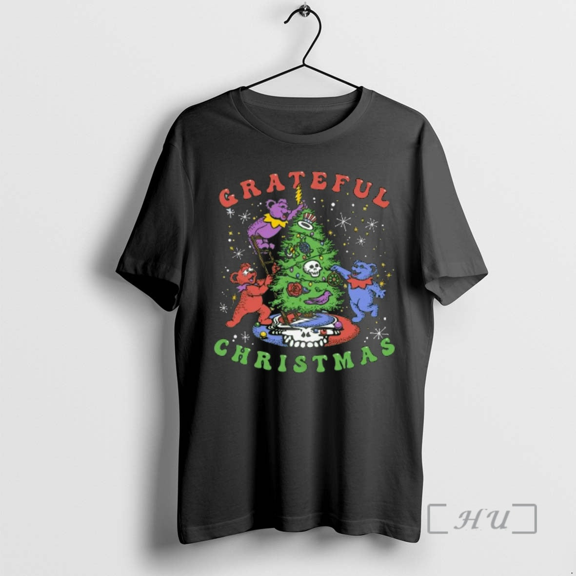 Officials Grateful Dead Jolly Bears Light Tree Christmas T-Shirts, Hoodie, Sweatshirt | HypeCrazeTee.com