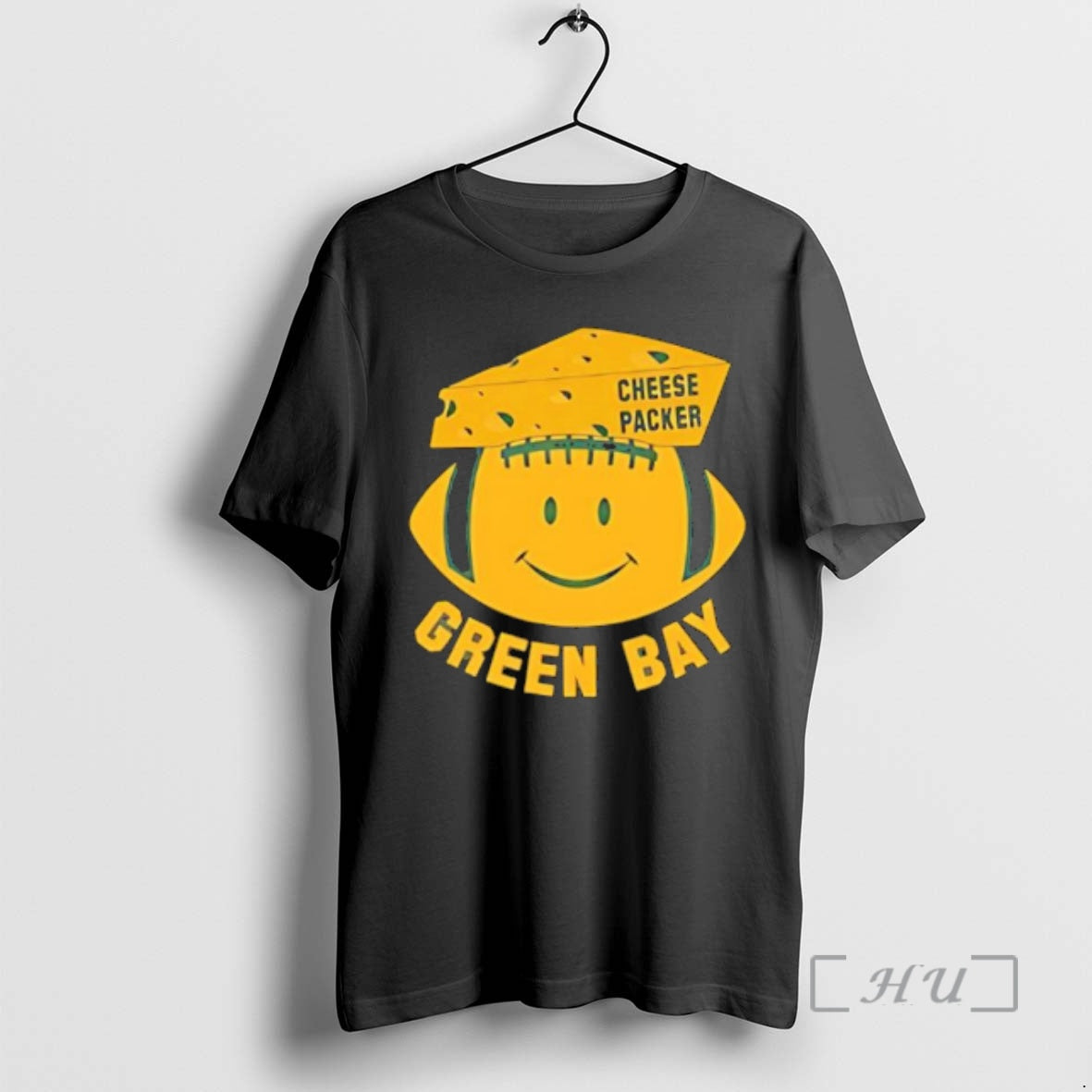 Officials Green Bay Smile Face Football Cheese Head Cheese Packer T-Shirts, Hoodie, Sweatshirt | HypeCrazeTee.com