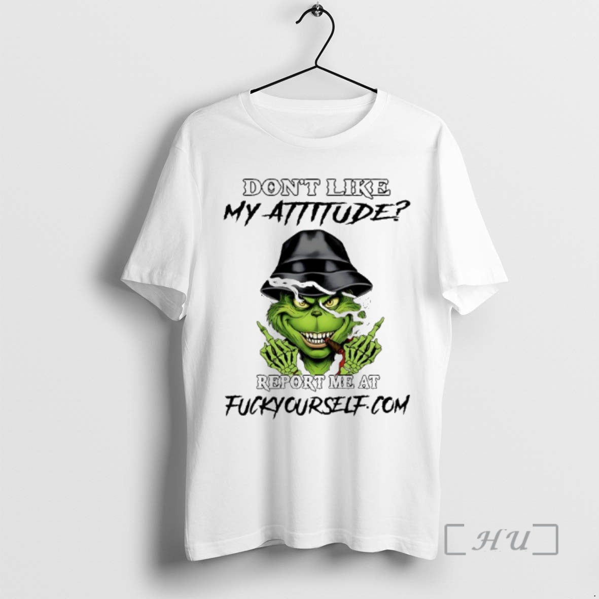 Officials Grinch Cigar Dont Like My Attitude Report Me At Fucktyourselft Premium T Shirts Sweater Hoodie, Sweatshirt