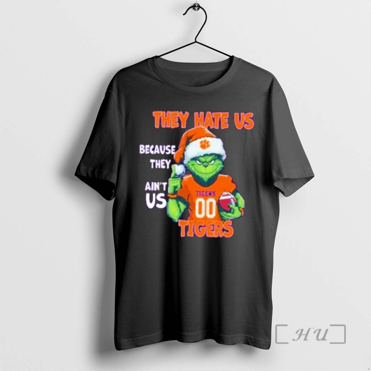 Officials Grinch Santa They Hate Us Because They Aint Us Clemson Tigers Premium T Shirts Hoodie, Sweatshirt