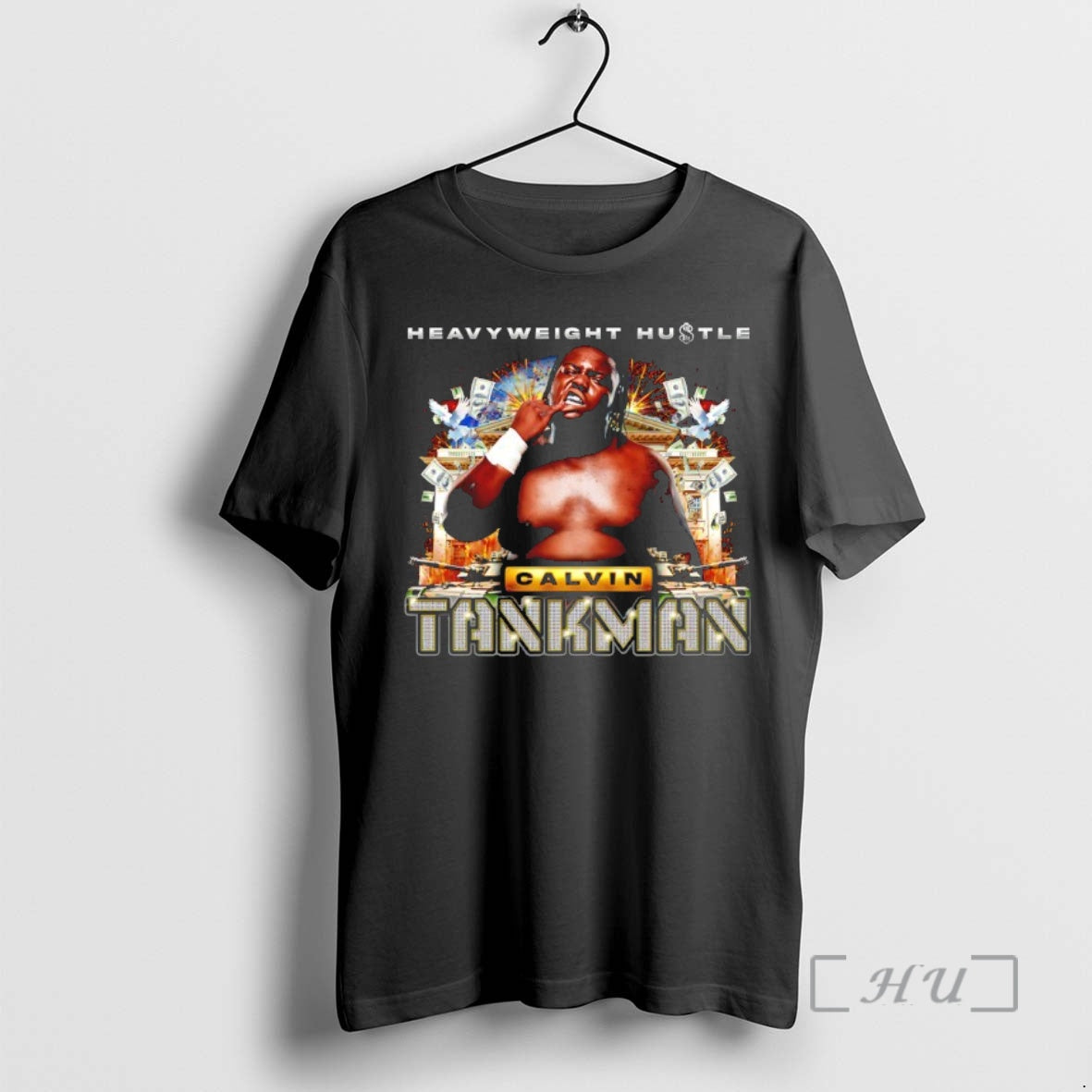 Officials Heavyweight Hustle Calvin Tankman 90s Hip Hop T-Shirts, Hoodie, Sweatshirt | HypeCrazeTee.com