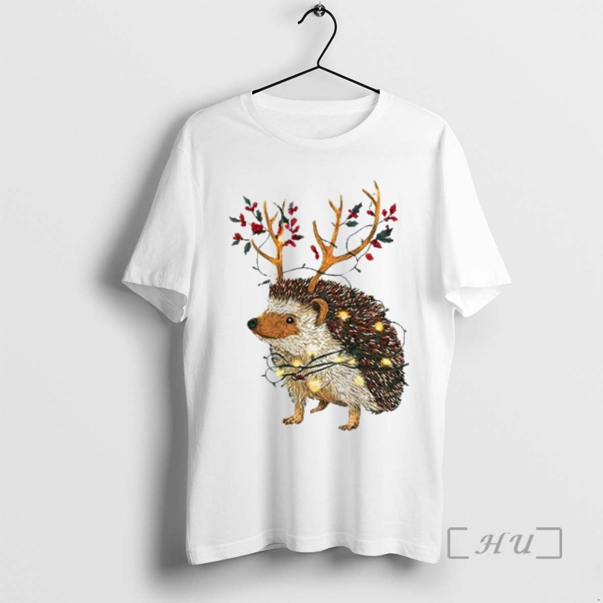 Officials Hedgehog Reindeer Light Merry Christmas T-Shirts, Hoodie, Sweatshirt | HypeCrazeTee.com