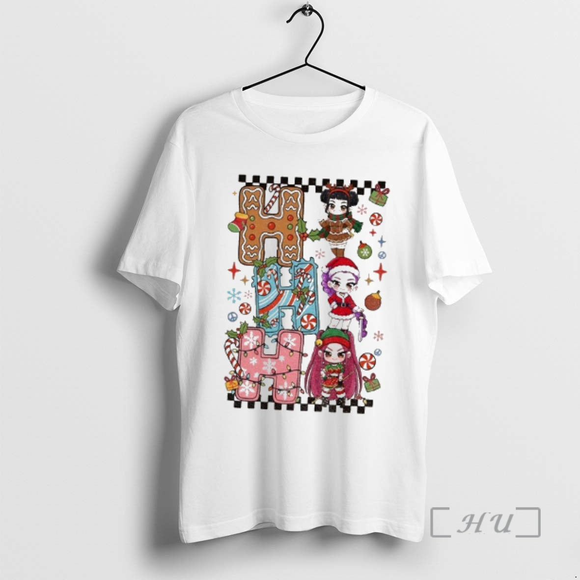 Officials Huntrix Demon Hunter Kpop Christmas Ho Ho Ho T-Shirts, Hoodie, Sweatshirt | HypeCrazeTee.com