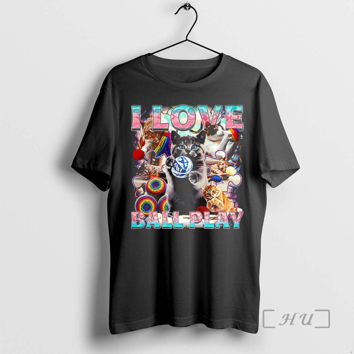 Officials I Love Ball Play Cats Roll Of Wool T-Shirts, Hoodie, Sweatshirt | HypeCrazeTee.com