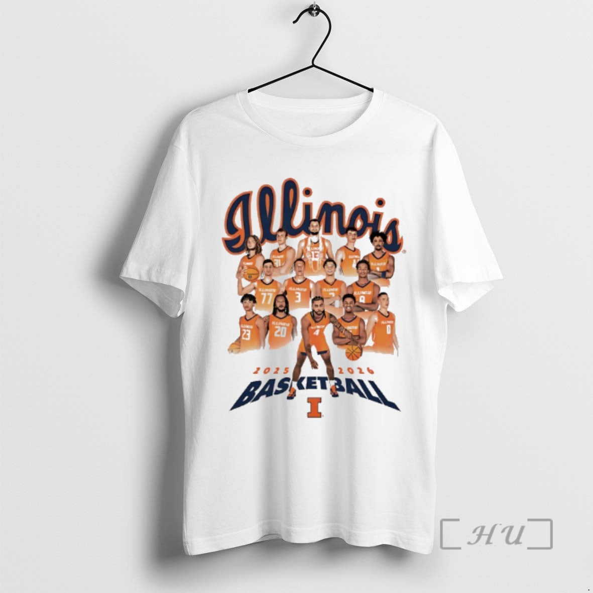 Officials Illinois Mens Basketball 2025 2026 Player Collage Vintage T-Shirts, Hoodie, Sweatshirt | HypeCrazeTee.com