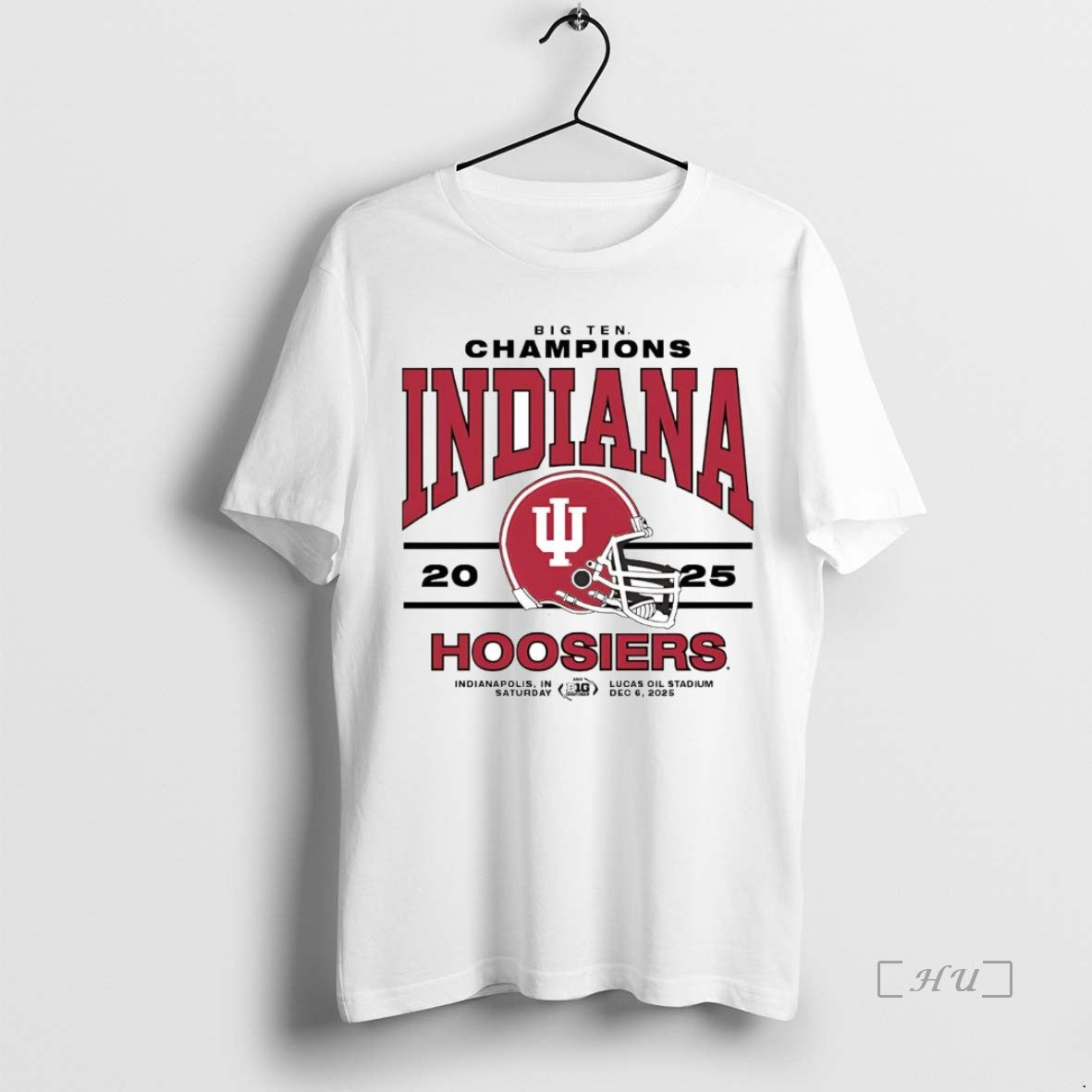 Officials Indiana Football 2025 Big Ten Champs Helmet T-Shirts, Hoodie, Sweatshirt | HypeCrazeTee.com