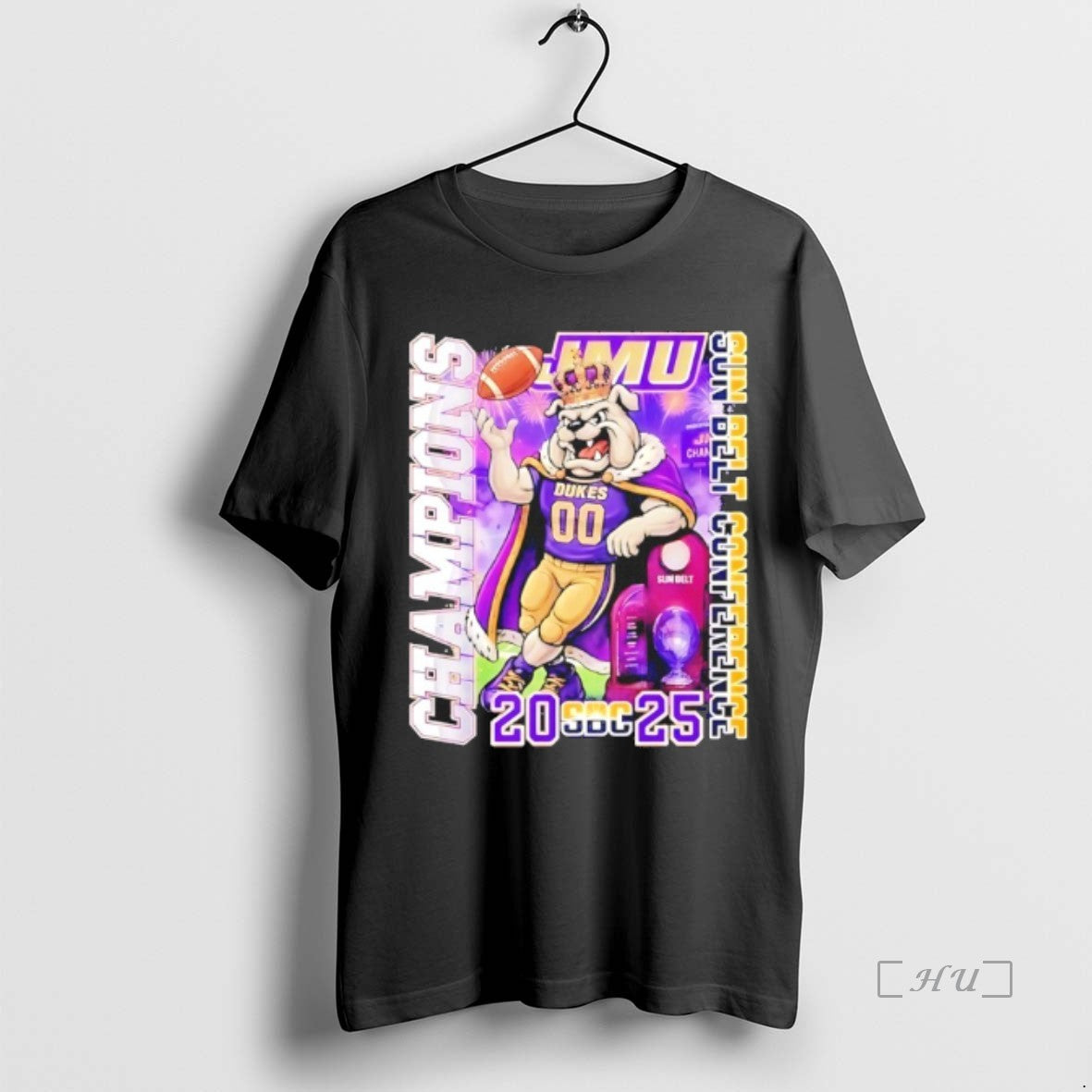 Officials James Madison Dukes Sun Belt Conference Champions Mascot 2025 T-Shirts, Hoodie, Sweatshirt | HypeCrazeTee.com