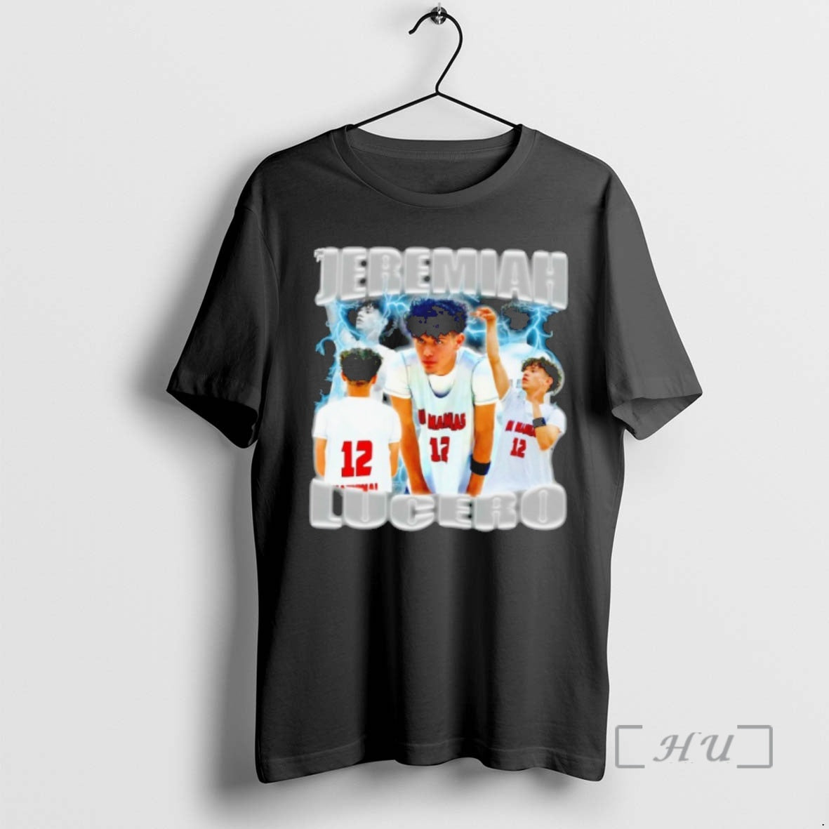 Officials Jeremiah Lucero Basketball Lightning Graphic T-Shirts, Hoodie, Sweatshirt | HypeCrazeTee.com
