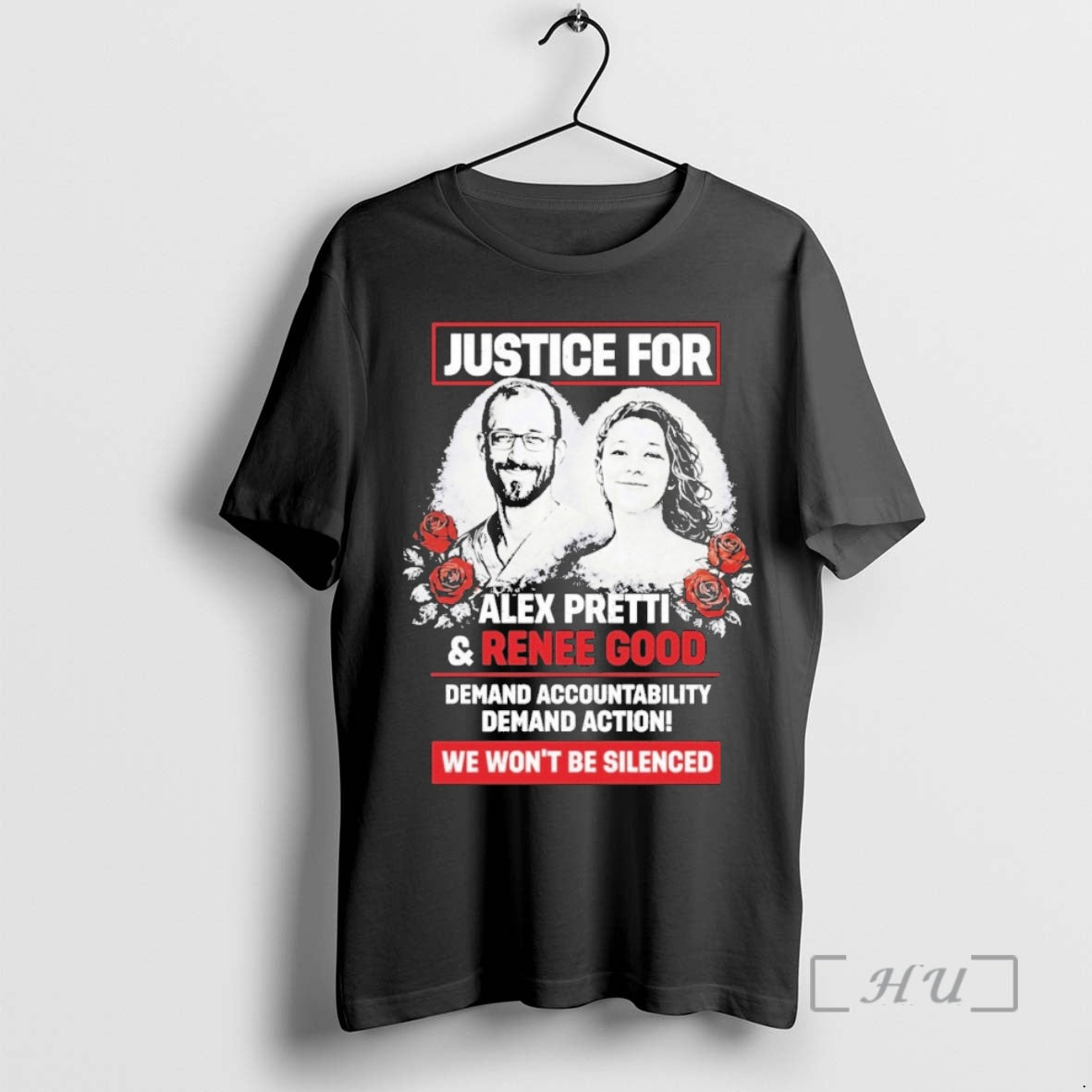 Officials Justice For Alex Pretti And Renee Good We Wont Be Silenced Premium T Shirts Hoodie, Sweatshirt | HypeCrazeTee.com