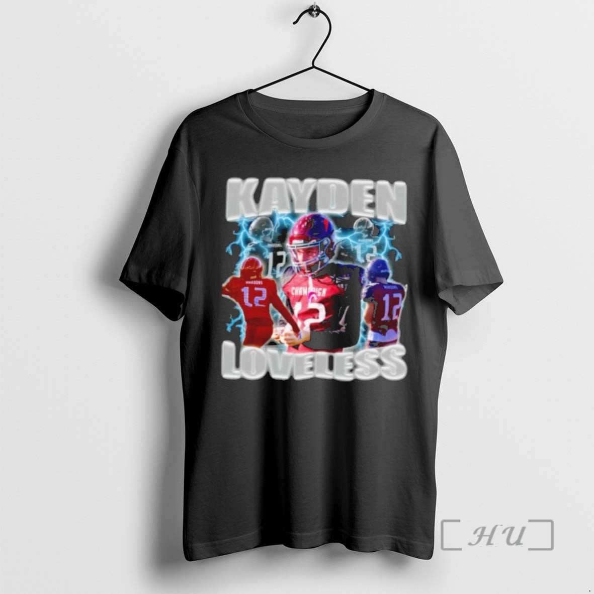 Officials Kayden Loveless Football Lightning Graphic T-Shirts, Hoodie, Sweatshirt | HypeCrazeTee.com
