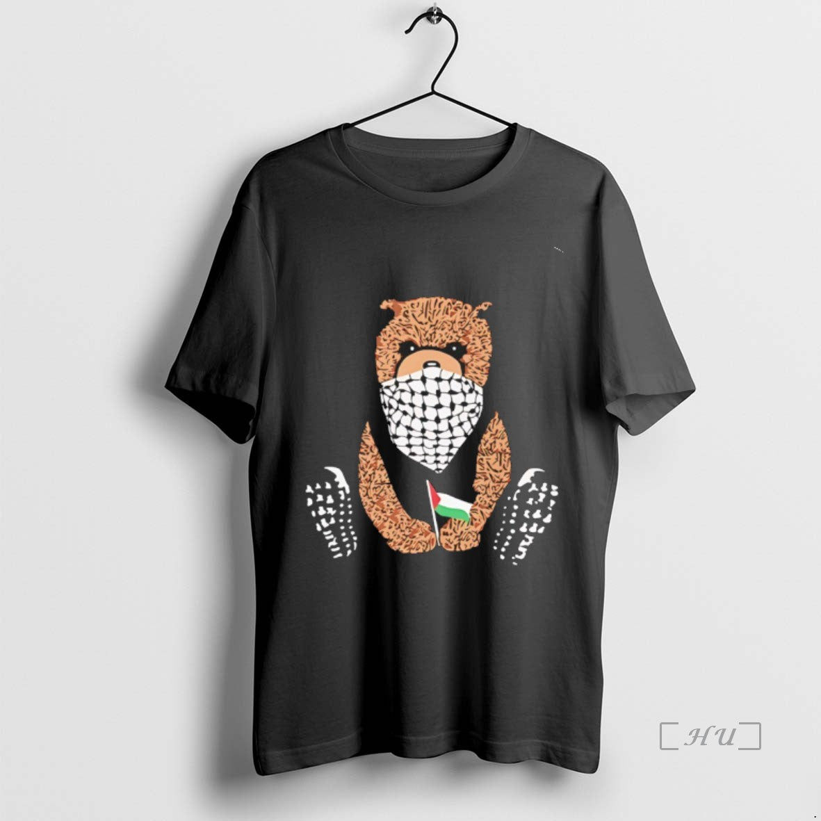 Officials Keffiyeh Bear Pali Bear Palestine Flag T-Shirts, Hoodie, Sweatshirt | HypeCrazeTee.com