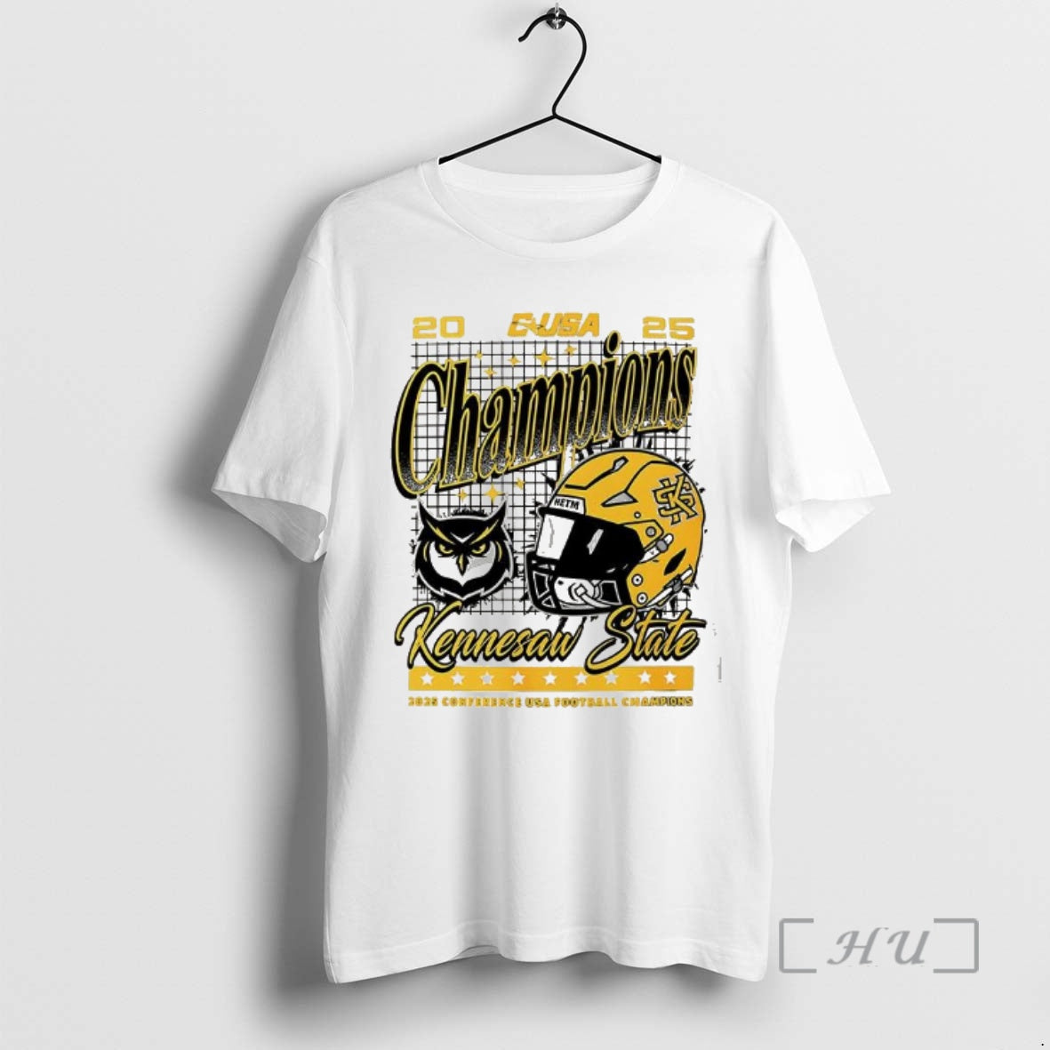 Officials Kennesaw State Owls 2025 C Usa Football Champions Logo T-Shirts, Hoodie, Sweatshirt | HypeCrazeTee.com