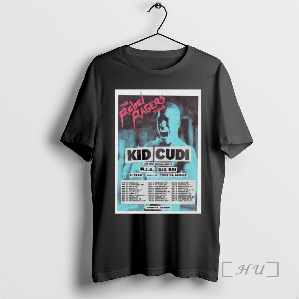 Officials Kid Cudi The Rebel Ragers Tour 2026 In North American Premium T Shirts Sweater Hoodie, Sweatshirt