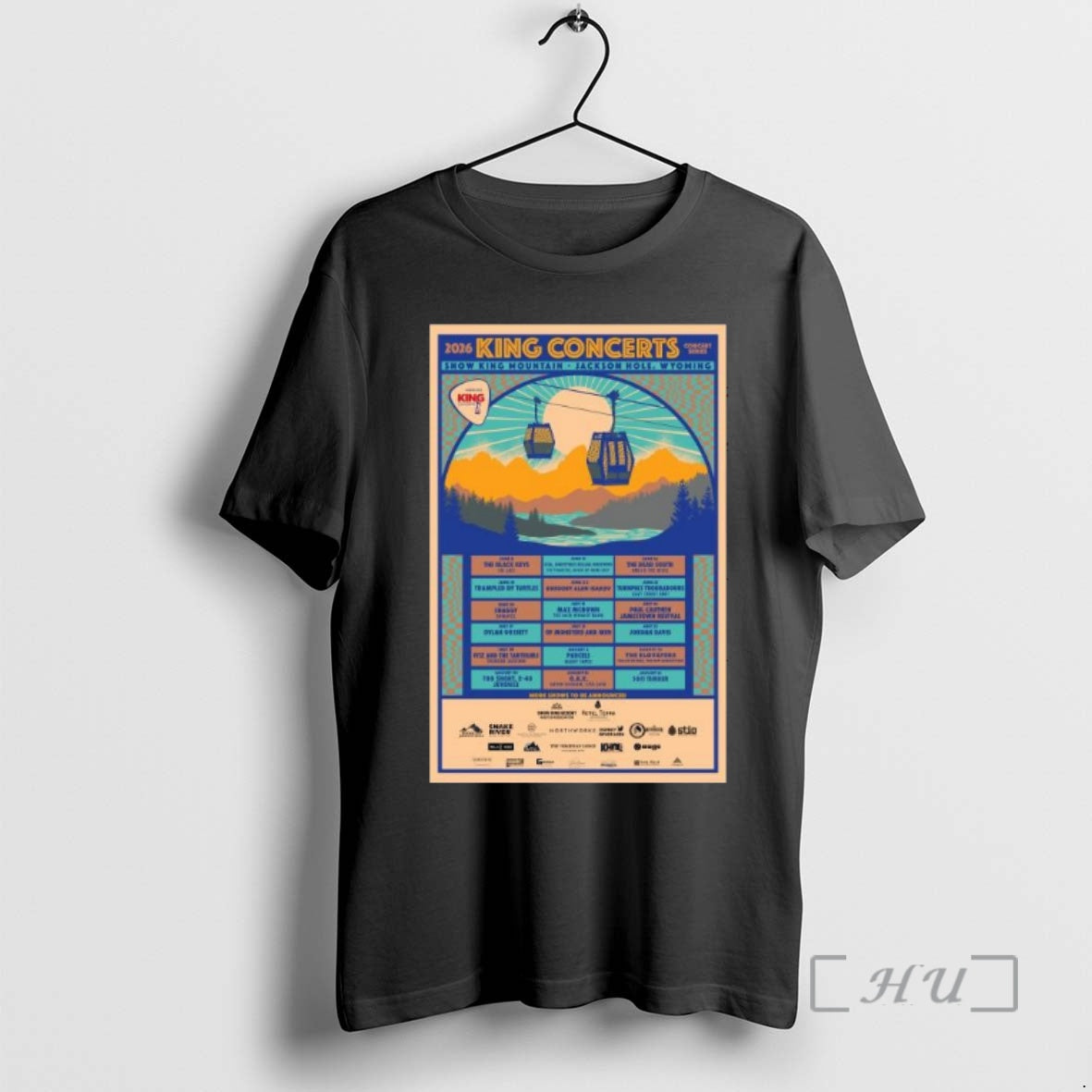 Officials King Concerts 2026 Snow King Mountain Jackson Hole Wyoming T-Shirts, Hoodie, Sweatshirt | HypeCrazeTee.com