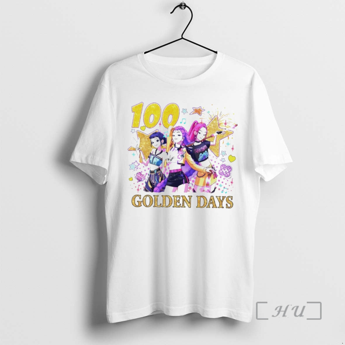 Officials Kpop Demon Hunter 100 Golden Days 100th Day Of School Premium T Shirts Sweater Hoodie, Sweatshirt