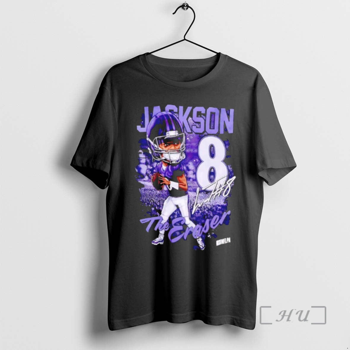 Officials Lamar Jackson The Eraser Number 8 Signature Caricature T-Shirts, Hoodie, Sweatshirt | HypeCrazeTee.com