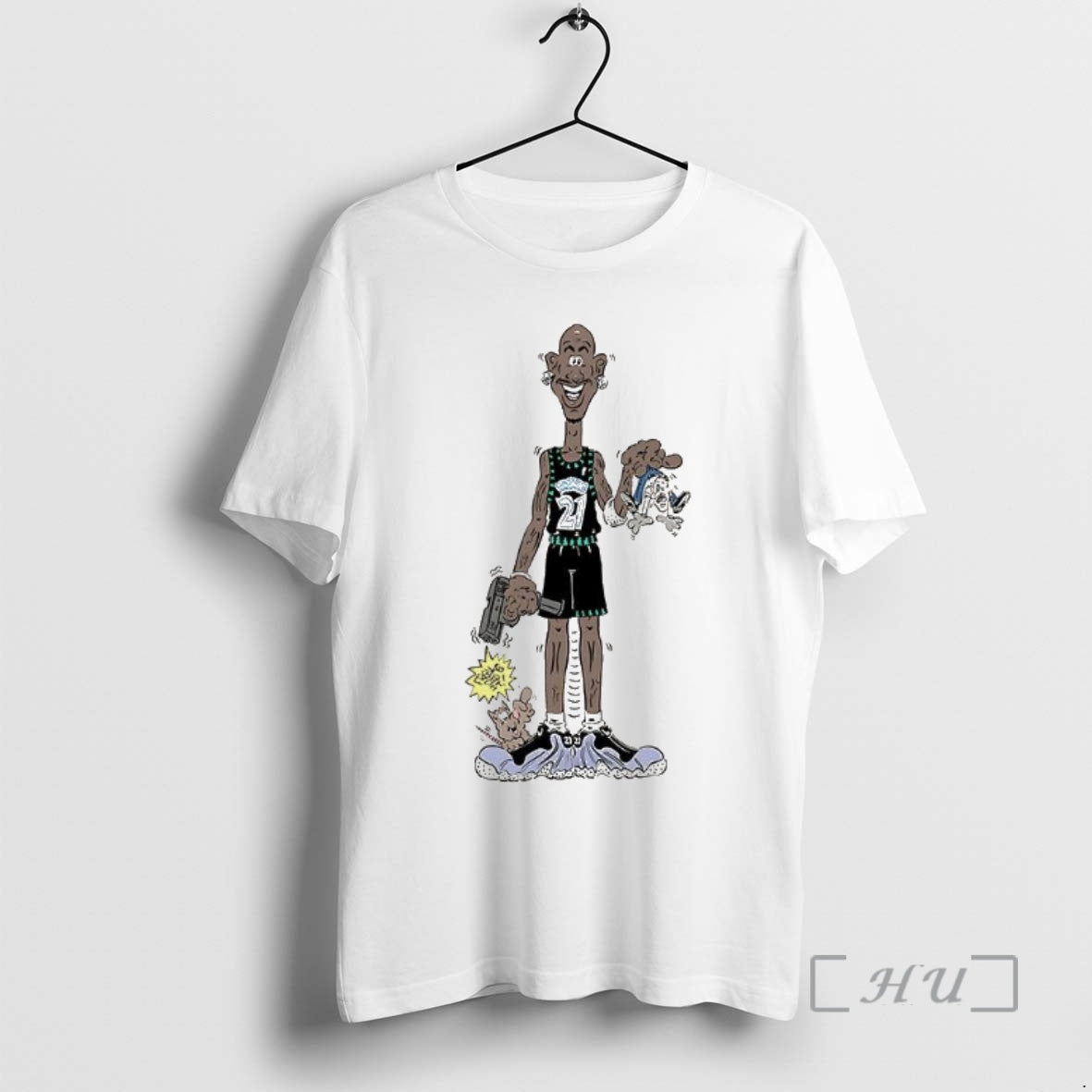 Officials Latrell Sprewell Nba Number 21 Caricature T-Shirts, Hoodie, Sweatshirt | HypeCrazeTee.com