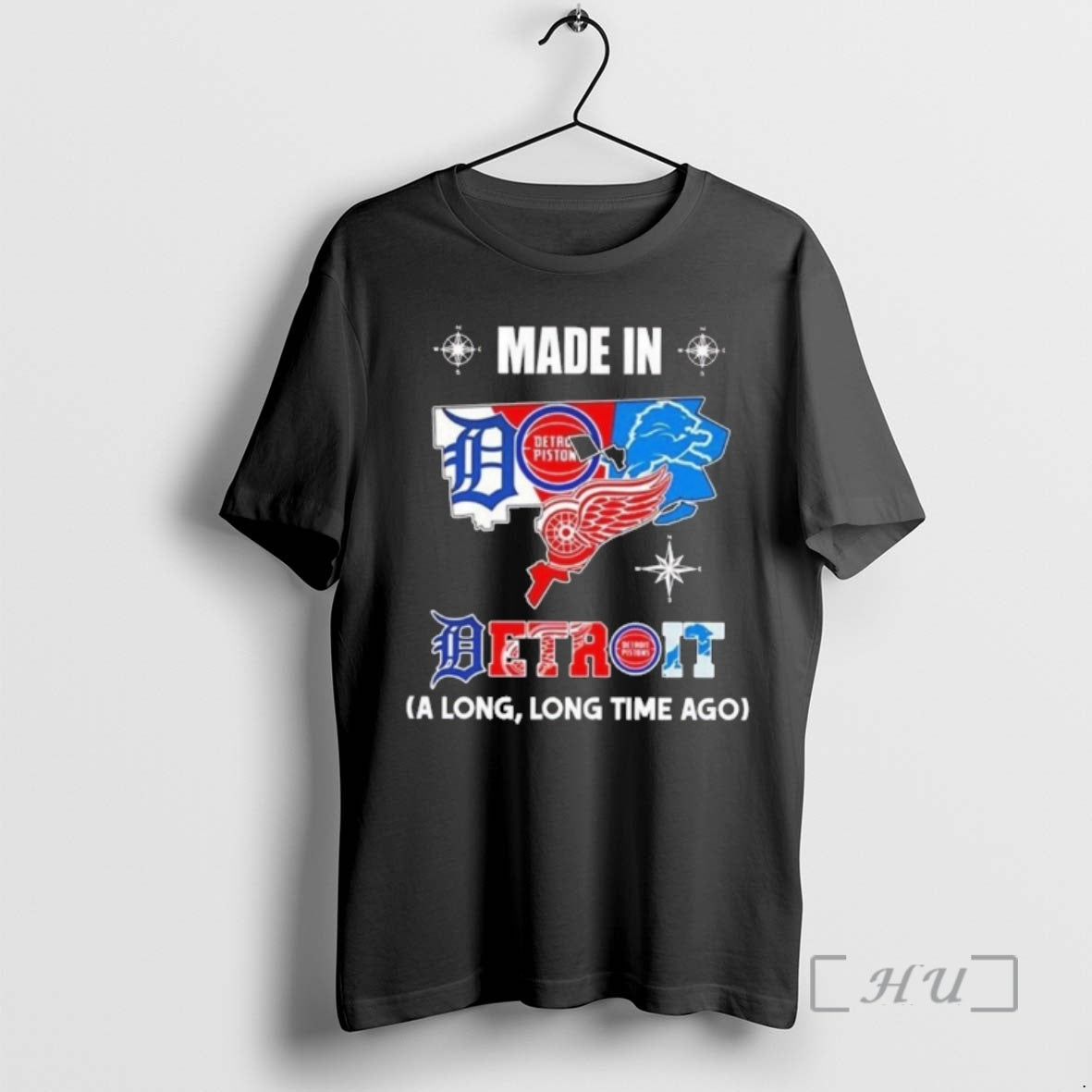 Officials Made In Detroit A Long Long Time Ago State Logo Map 2026 Premium T-Shirts, Hoodie, Sweatshirt | HypeCrazeTee.com