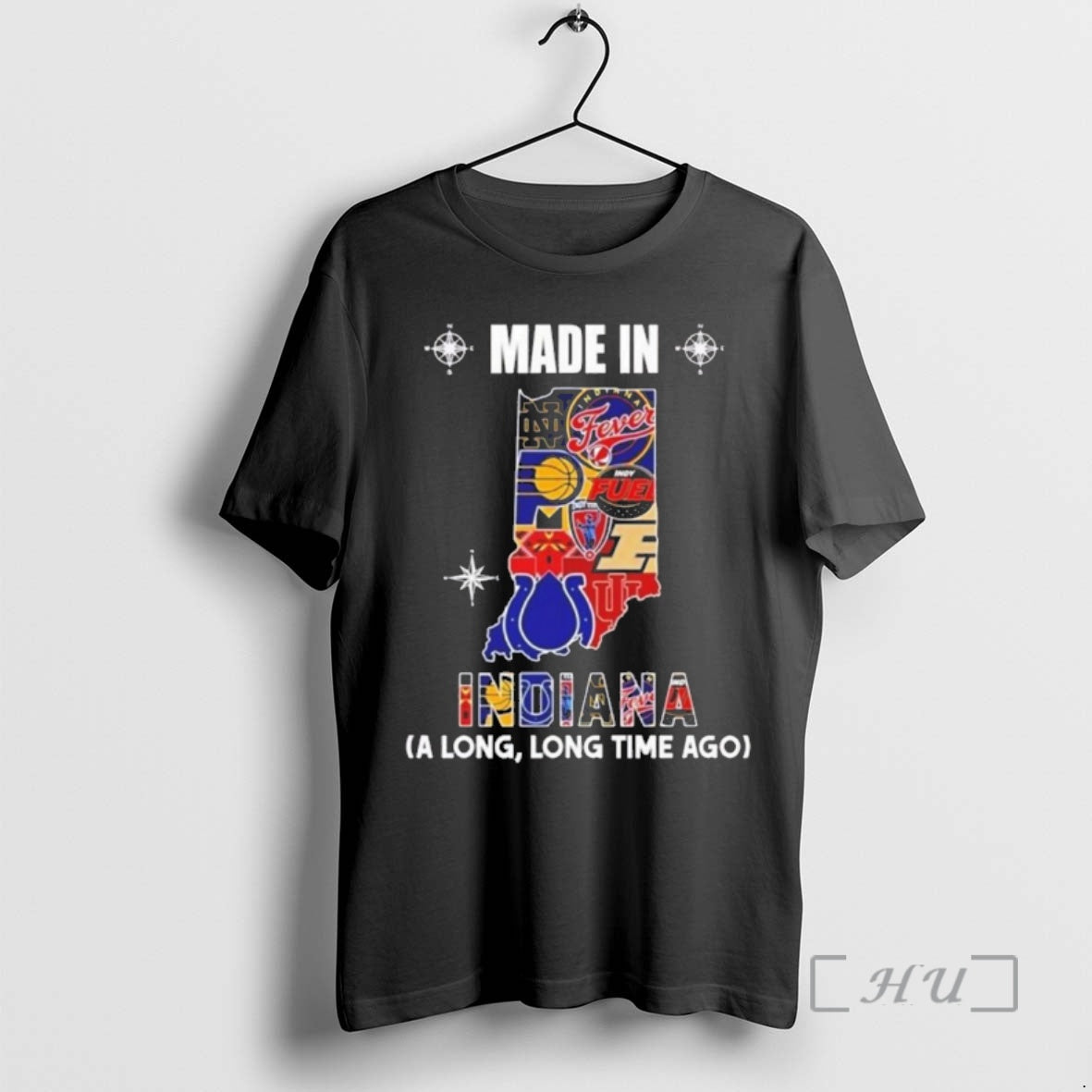 Officials Made In Indiana A Long Long Time Ago State Logo Map 2026 Premium T-Shirts, Hoodie, Sweatshirt | HypeCrazeTee.com