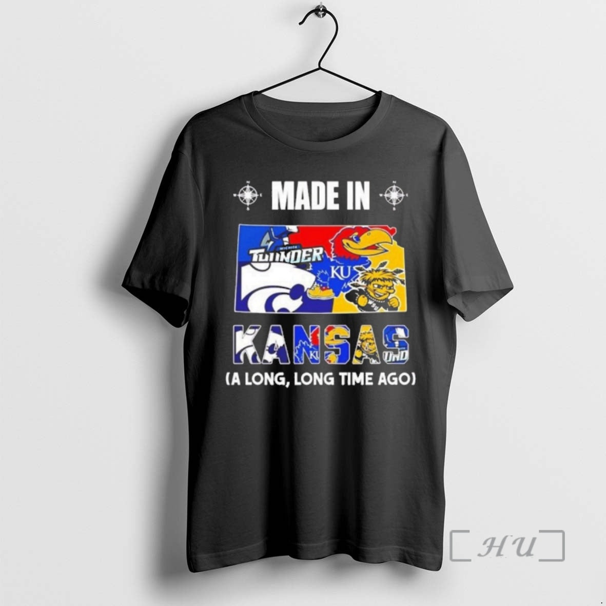 Officials Made In Kansas A Long Long Time Ago State Logo Map 2026 Premium T-Shirts, Hoodie, Sweatshirt | HypeCrazeTee.com