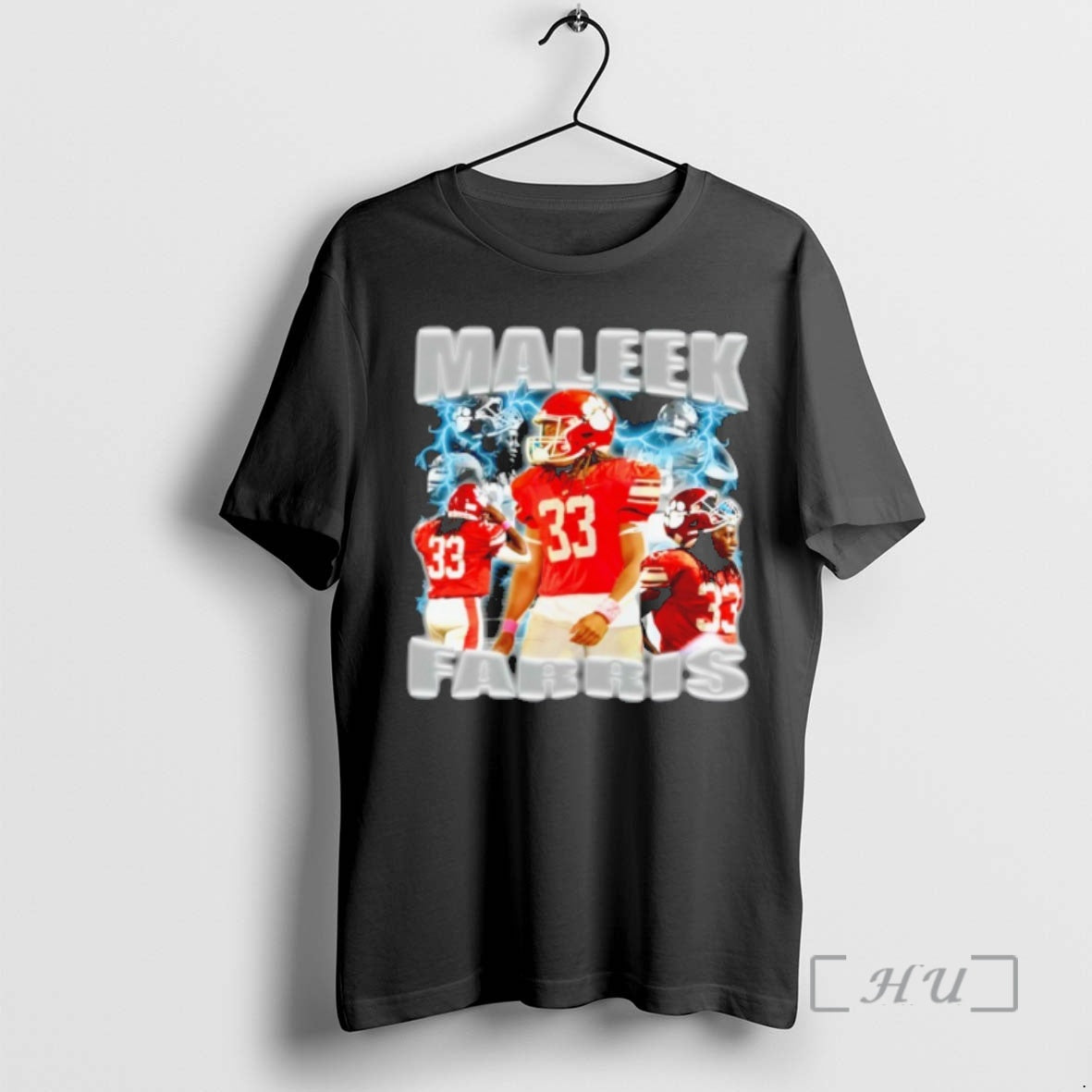 Officials Maleek Farris Football Lightning Graphic T-Shirts, Hoodie, Sweatshirt | HypeCrazeTee.com