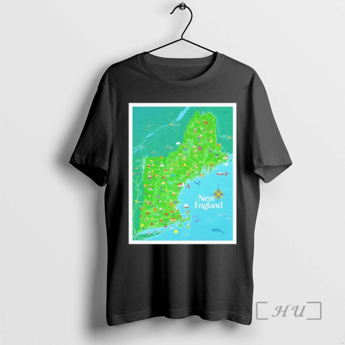 Officials Map Of New England Cartoon T-Shirts, Hoodie, Sweatshirt | HypeCrazeTee.com