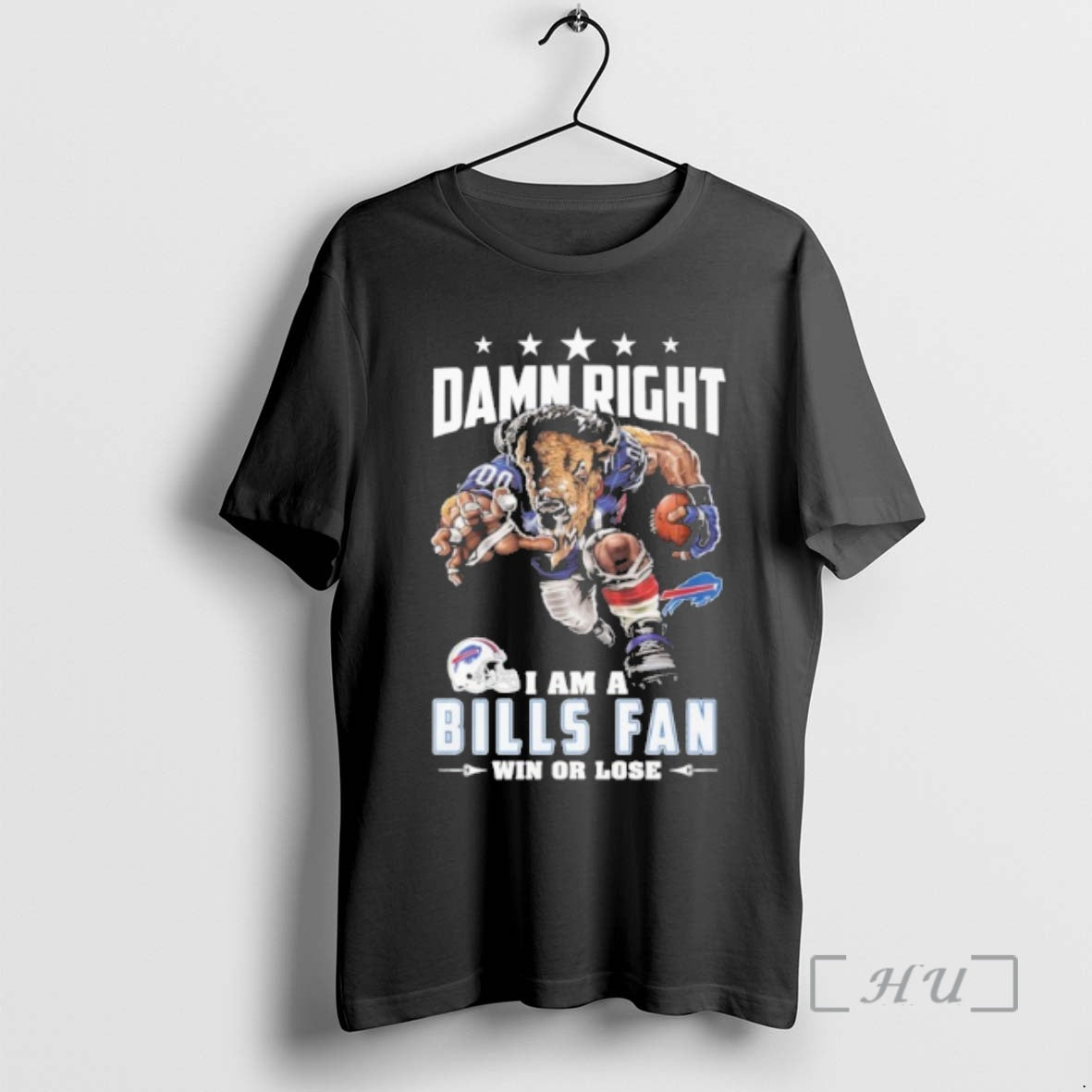 Officials Mascot Damn Right I Am A Bills Fan Win Or Lose Premium T Shirts Hoodie, Sweatshirt | HypeCrazeTee.com