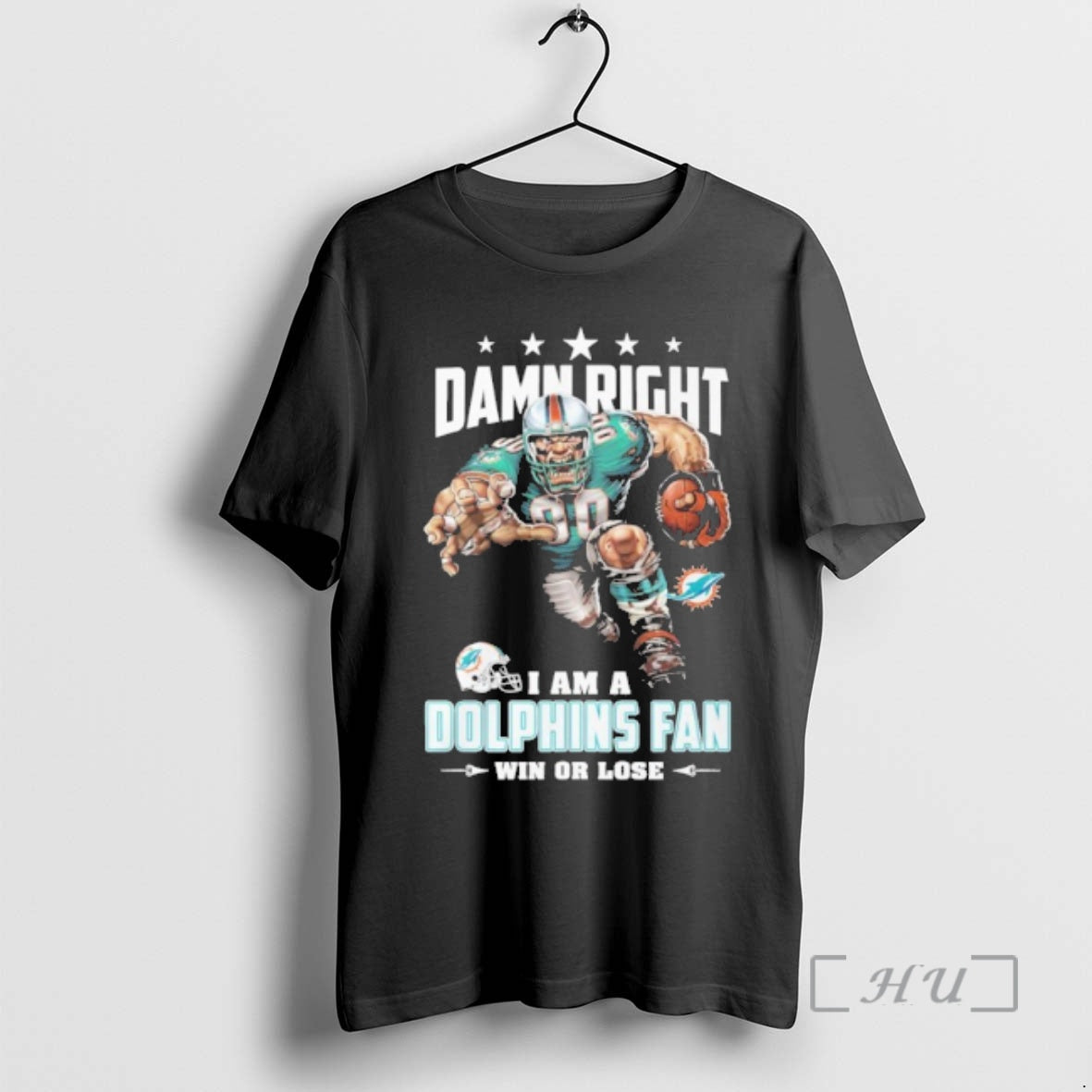 Officials Mascot Damn Right I Am A Dolphins Fan Win Or Lose Premium T Shirts Hoodie, Sweatshirt | HypeCrazeTee.com
